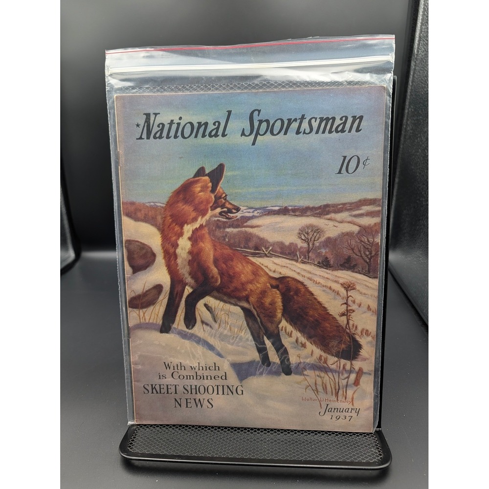 1937 National Sportsman Magazine January issue Red Fox Hunting Fishing